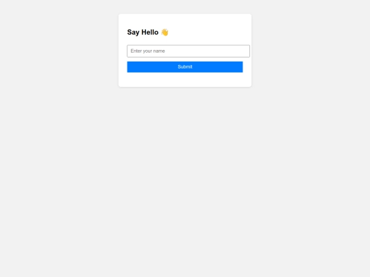 project/hello user screenshot