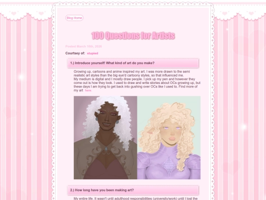 blog/artposts/100questionsforartists screenshot