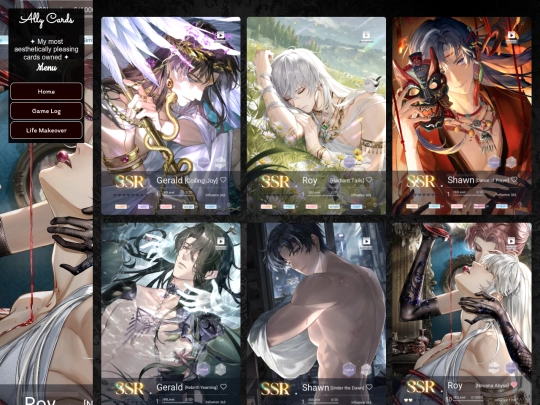 gamelog/games/lifemakover/lmallycards screenshot