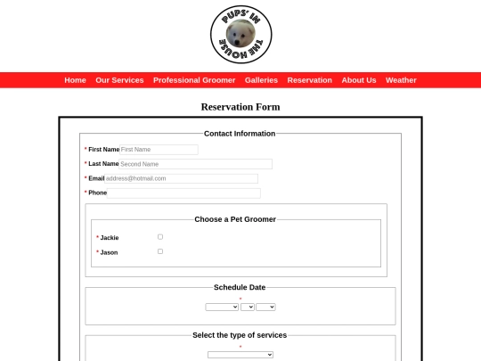 reservation screenshot