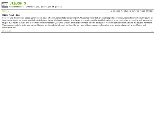 blog/tags/tests screenshot