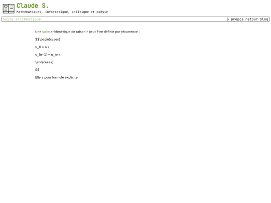 glossaire/Suite_arithmetique screenshot