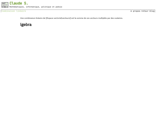 glossaire/combinaison_lineaire screenshot