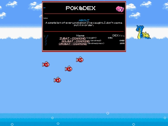 list screenshot