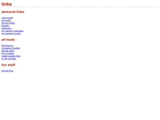 links screenshot