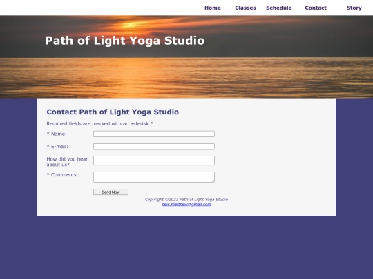 Chapter10yoga/contact screenshot