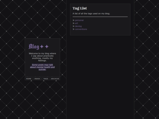 personal/blog/tags screenshot
