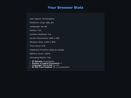 stats screenshot