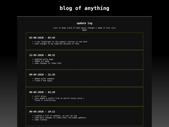 updates screenshot