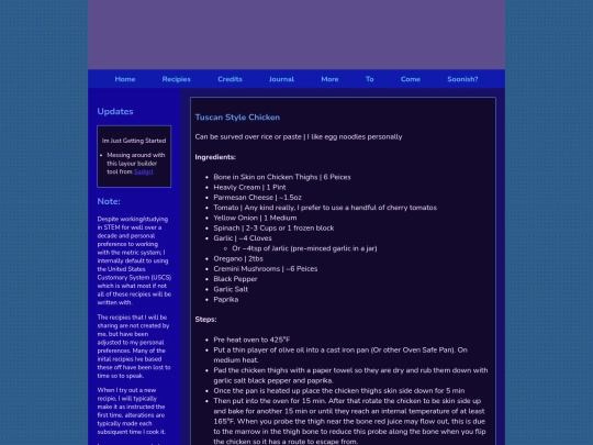 Recipies screenshot
