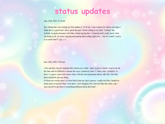 updates screenshot