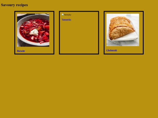 web2/savouryrecipes screenshot