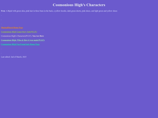 Cosmonious High stuff/Character_page-CoHi screenshot