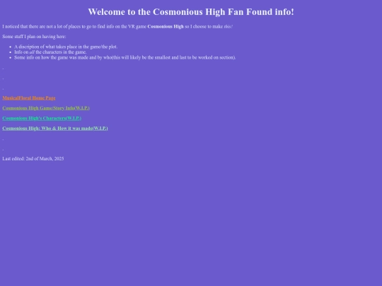 Cosmonious High stuff/Home_page-CoHi screenshot