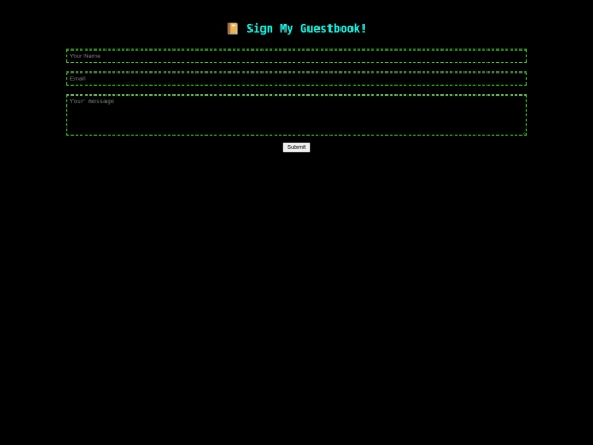 guestbook screenshot