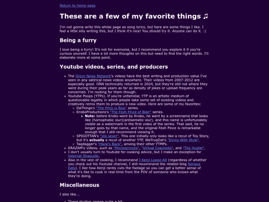 favorites screenshot