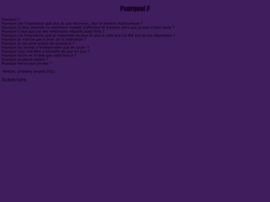 poems/pourquoi screenshot