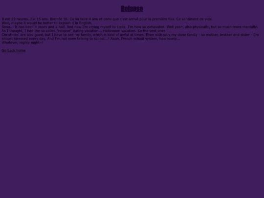 poems/relapse screenshot
