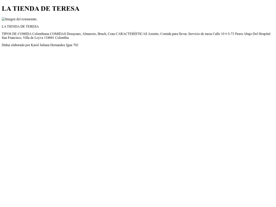 LA TIENDA DE TERESA screenshot