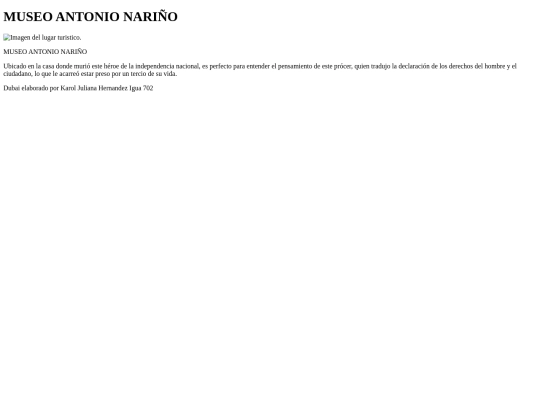 MUSEO ANTONIO NARIÑO screenshot