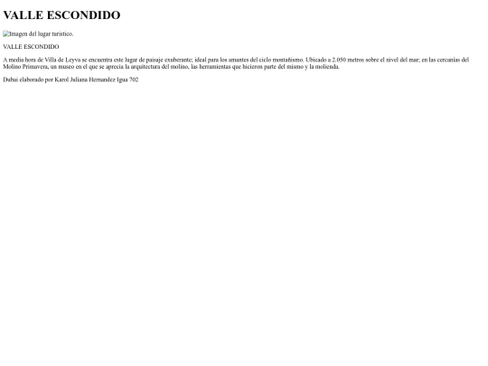 VALLE ESCONDIDO screenshot
