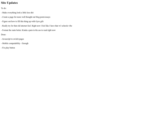 site-updates screenshot