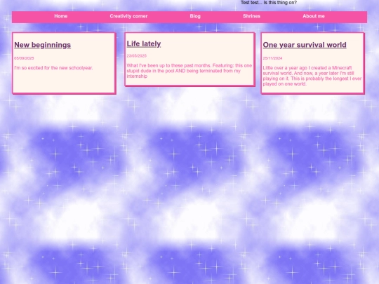 Blog screenshot
