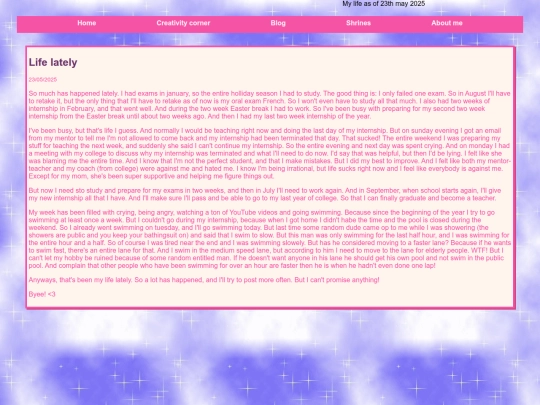 Blogposts/LifeLately screenshot