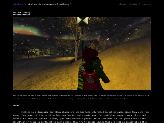 dramatis_personae/evolinetheory screenshot