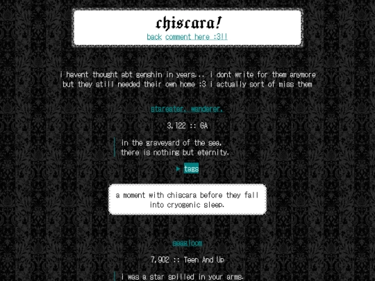 writing/chiscara screenshot