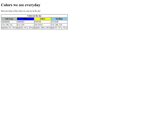 colors screenshot