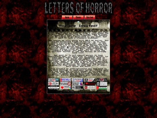 Letters of Horror/Home screenshot