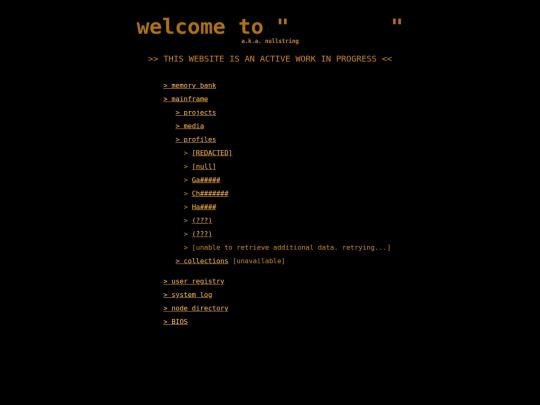 mainframe/profiles screenshot