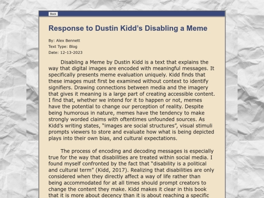 Response screenshot