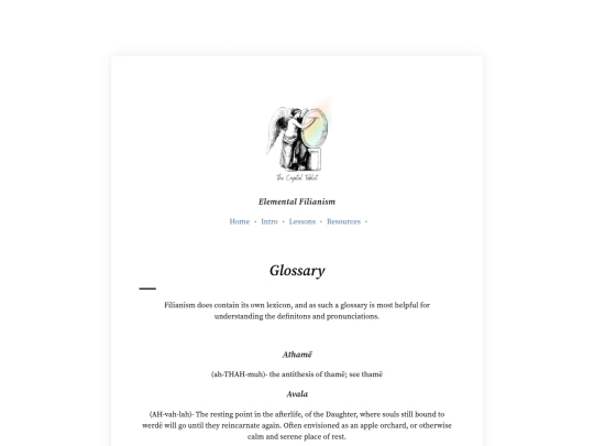 glossary screenshot