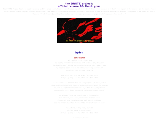 music/thedanteproject screenshot