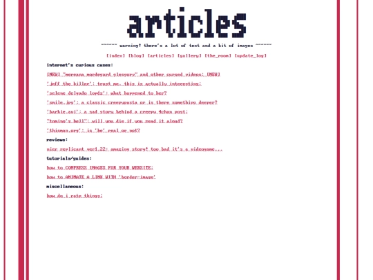 articles screenshot