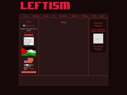 Blog screenshot