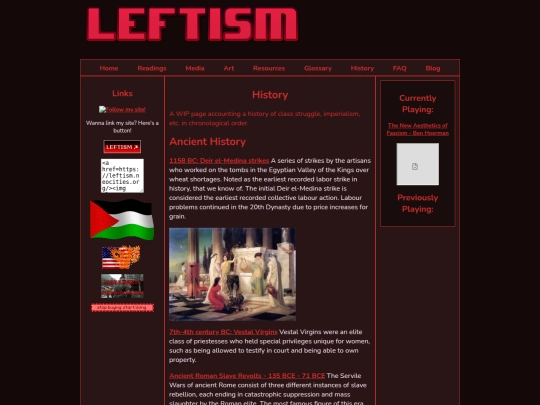 History screenshot