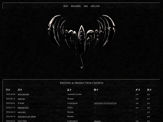 discography screenshot