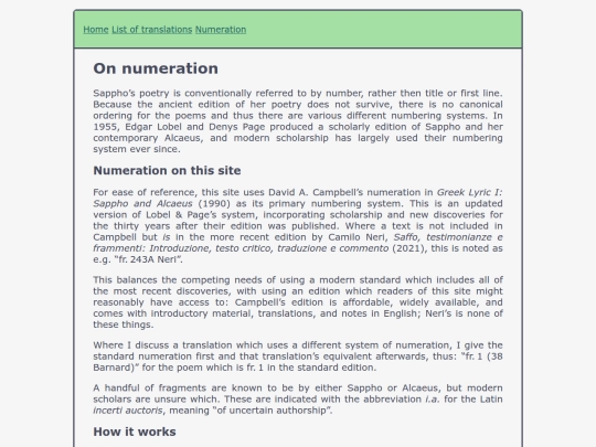 numeration screenshot