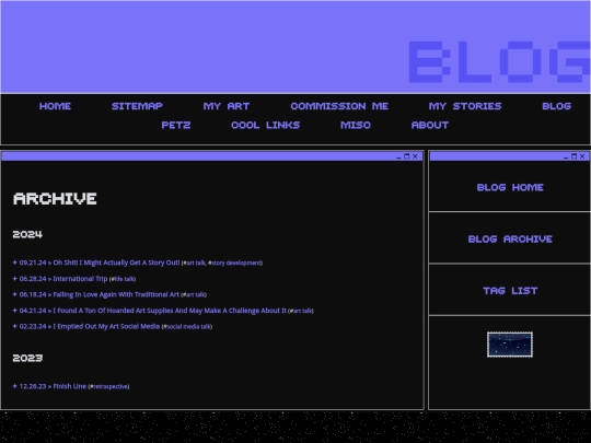 blog/archive screenshot