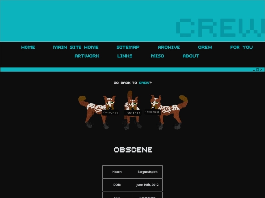 petzcape/crew/obscene screenshot