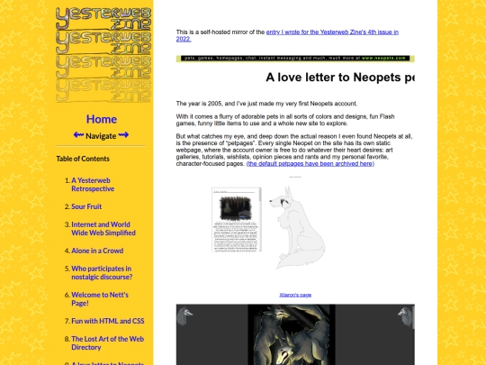 works/yesterwebzine4 screenshot