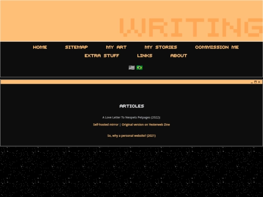 writing screenshot