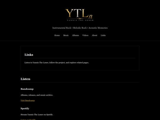 links screenshot
