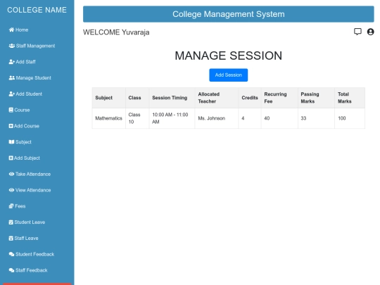 portfolio/cms/add_session screenshot