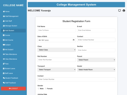 portfolio/cms/student screenshot