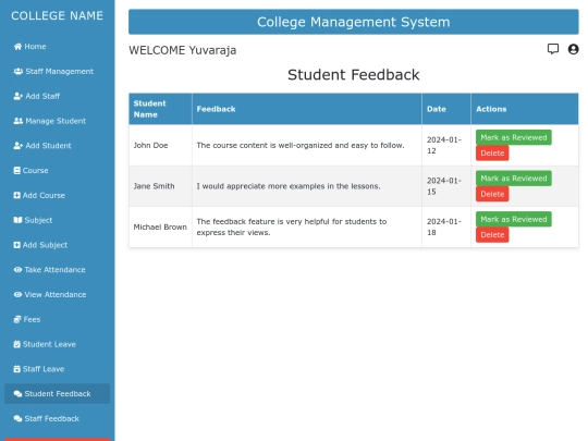 portfolio/cms/student_feedback screenshot