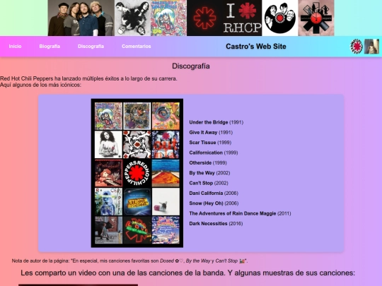 RHCP/discografia screenshot